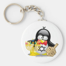 Hanukkah Penguin Key Chain