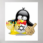 Hanukkah Penguin Print