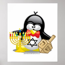 Hanukkah Penguin Posters
