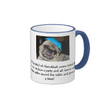 Hanukkah pug mug coffe cup