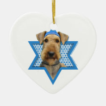 Hanukkah Star of David - Airedale Terrier Ornaments