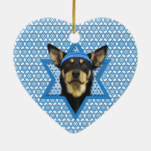 Hanukkah Star of David - Australian Kelpie Ornament