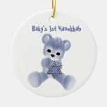 Hanukkah Teddy Bear Christmas Tree Ornament