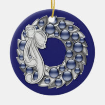 Hanukkah Wreath Christmas Ornaments