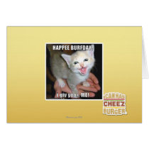 HAPPEE BURFDAY! CARD