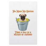 Happier Than a Pug in a Bucket of Custard Stationery Paper