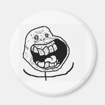 Happily alone refrigerator magnet