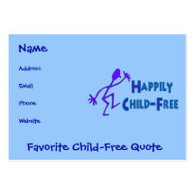 Happily Child-Free Business Card Template