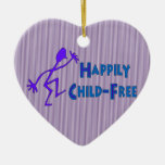 Happily Child-Free Christmas Ornaments
