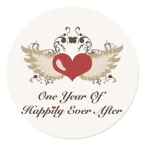 Happily Ever After First Year Anniversary Stickers
