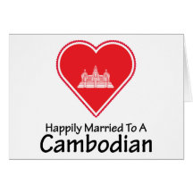 Happily Married Cambodian Greeting Cards