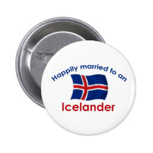 Happily Married To An Icelander Pinback Buttons