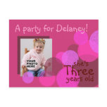 Happiness Birthday Party Invitation (cerise)