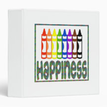 Happiness: Crayons 3 Ring Binder