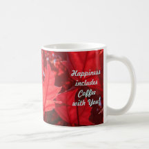 Happiness includes Coffee with You! Mugs Leaves