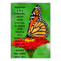 Happiness is a butterfly.... greeting card
