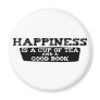 Happiness is a Cup of Tea and a Good Book Magnets