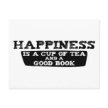 Happiness is a Cup of Tea and a Good Book Postcard