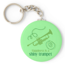 Happiness is a Shiny Trumpet Keychain