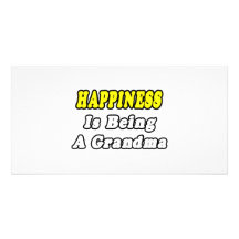 Happiness Is Being a Grandma Custom Photo Card