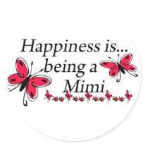 Happiness Is Being A Mimi BUTTERFLY Stickers