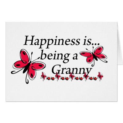Happiness Is Being An Granny BUTTERFLY Cards by Grandparentlove