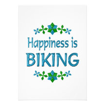 Happiness is Biking Personalized Invitations