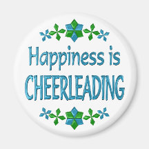 Happiness is Cheerleading Refrigerator Magnet