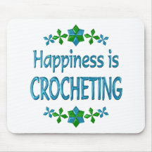 Happiness is Crocheting Mouse Pads