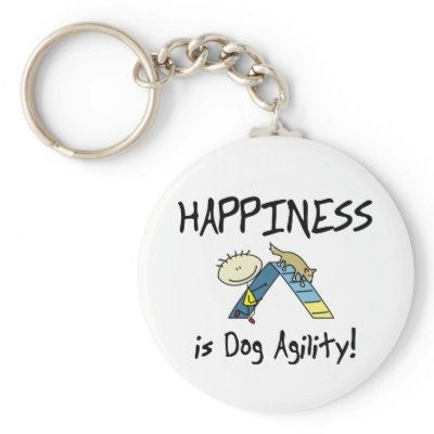 Happiness is Dog Agility Keychain by MenagerieMayhem
