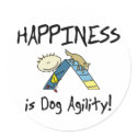Happiness is Dog Agility Stickers