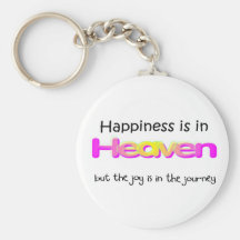 Happiness is in Heaven Keychain