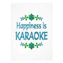 Happiness is Karaoke Custom Invitations