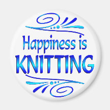 Happiness is KNITTING Fridge Magnets