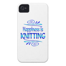 Happiness is KNITTING iPhone 4 Cases