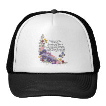 Happiness is like a butterfly mesh hat