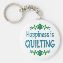 Happiness is Quilting Keychain