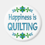 Happiness is Quilting Refrigerator Magnets