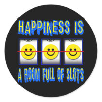 HAPPINESS IS ROOM FULL OF SLOTS STICKER