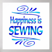 Happiness is SEWING Posters