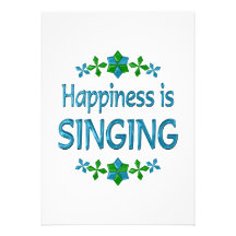 Happiness is Singing Personalized Invitation