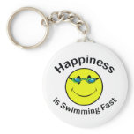 Happiness is Swimming Fast keychains