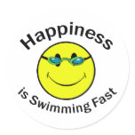 Happiness is Swimming Fast stickers