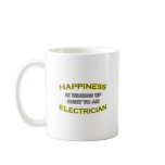 Happiness Is Waking Up .. Electrician Mugs
