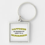 Happiness Is Waking Up .. Neurosurgeon Key Chain