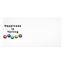 Happiness Is Yelling BINGO Customized Photo Card