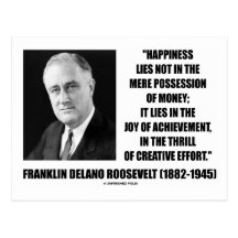 Happiness Lies Joy Of Achievement Creative Effort Post Cards