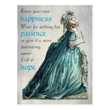 Happiness-Patience-Hope Postcard