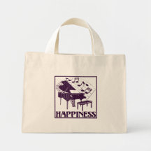 Happiness: Piano Tote Bags