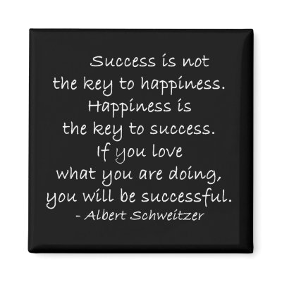 Happiness & Success Quote Magnet by PositiveThinking
